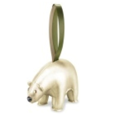 The Polar Bear Gold Christmas Ornament.